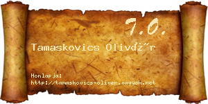 Tamaskovics Olivér névjegykártya